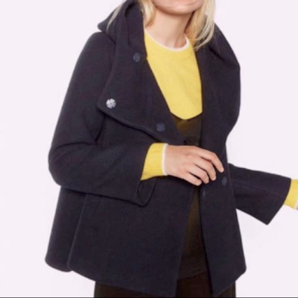 Zara Wool Coat with Hoodie - Picture 3 of 8